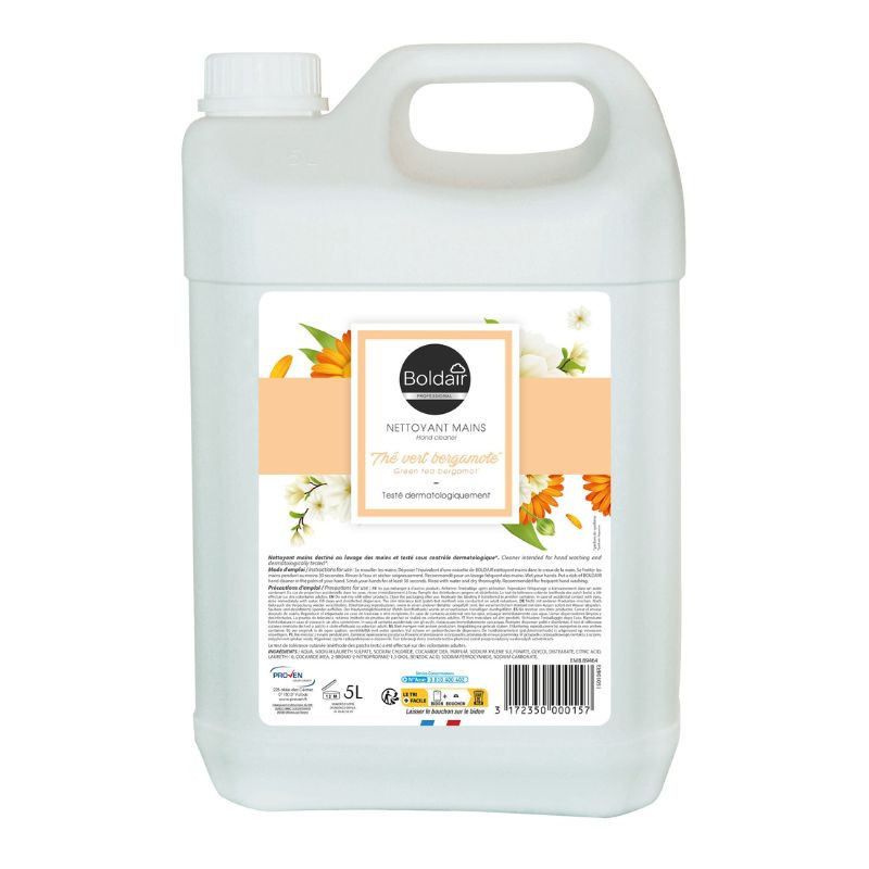 Kätepesuaine - Roheline tee Bergamot - 5L | BoldairPesege tõhusalt ja õrnalt käsi meie 5-liitrise kätepesuainega. Kätepesuaine - Roheline tee Bergamot - 5L | BoldairPesege tõhusalt ja õrnalt käsi meie 5-liitrise kätepesuainega.