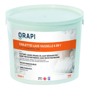 Nõudepesumasina tabletid 6 in 1 - 160 tabletti, 15 g | Bränd Orapi