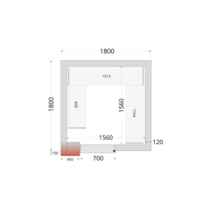 Negatiivne külmkamber 1800 x 1800 - TEFCOLD | Usaldusväärne professionaalne ladustamine