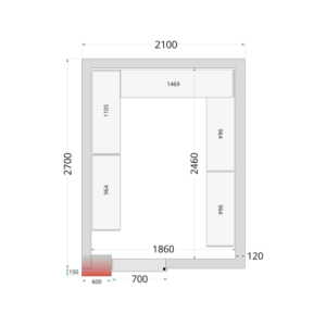 Negatiivne Külmkamber TEFCOLD - Mõõtmed 2100x2700mm | Professionaalne Ladustamine