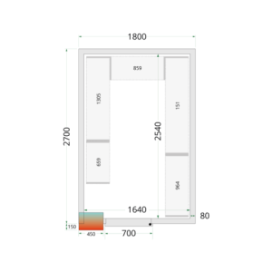Positiivne külmkamber - 1800 x 2700 - TEFcold - Optimeeritud ladustamine ja taskukohane hind