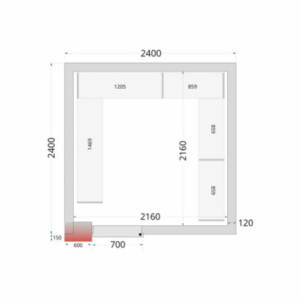 Kit Rayonnage pour Chambre Froide 2400 x 2400 - TEFCOLD: Optimaalne korraldus ja erakordne vastupidavus teie ruumi jaoks