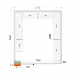 Kit Rayonnage pour Chambre Froide 2700x3000 TEFCOLD - Optimeeritud ladustamine ja suur vastupidavus.