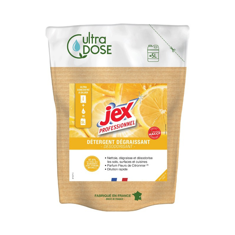 Disinfectant detergent ultra dose 5 L - Lemon Blossom Jex: Optimal hygiene & long-lasting fragrance Disinfectant detergent ultra dose 5 L - Lemon Blossom Jex: Optimal hygiene & long-lasting fragrance