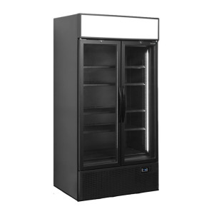 Vitrine Réfrigérée Positive Noire - 2 Portes Vitrées - 524 L TEFCOLD : Elegantsus ja jõudlus professionaalidele
