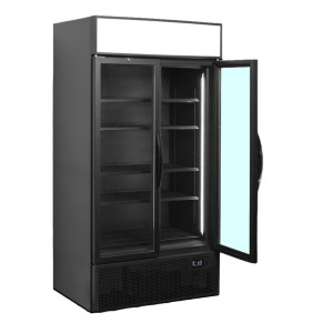 Vitrine Réfrigérée Positive Noire - 2 Portes Vitrées - 524 L TEFCOLD : Elegantsus ja jõudlus professionaalidele