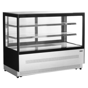Vitrine Jahutatud Leti 2 Klaasustega Must - TEFCOLD LPD1500F/BLACK