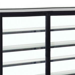 Vitrine Jahutatud Leti 2 Klaasustega Must - TEFCOLD LPD1500F/BLACK