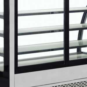 Vitrine Jahutuskapp Leti 2 Klaasustega Must - TEFCOLD LPD1500C/BLACK