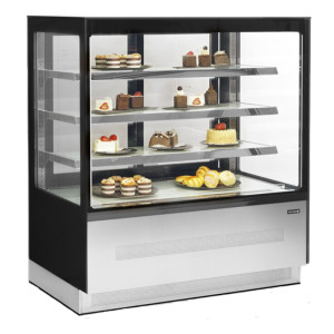 Vitrine Jahutatud Leti 2 Klaasustega Must - TEFCOLD LPD1203F/BLACK | Fourniresto