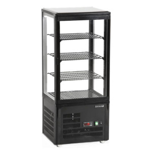 Vitrine Réfrigérée de Comptoir Porte Vitrée Noir - 78 L | TEFCOLD või Vitrine Réfrigérée de Comptoir Porte Vitrée Noir 78L | TE