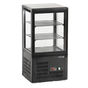 Must klaasuksega letikülmik - 58 L | TEFCOLD