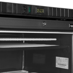 Staatiline klaasuks Must sügavkülmik - 270 L TEFCOLD | Kondensatsiooni vältimine, LED-valgustus, kontrollitud temperatuur, riiul
