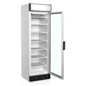 Klaasuksega sügavkülmiku vitriin varikatusega - 270 L TEFCOLD: Teie külmutatud toodete optimaalne esitlus
