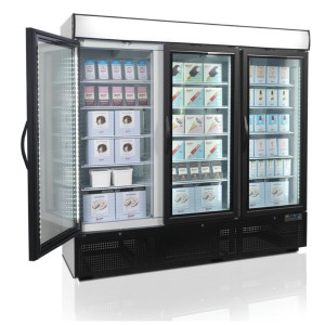 Vitrine Sügavkülmik 1657 L TEFCOLD - 3 Klaasust - Valge