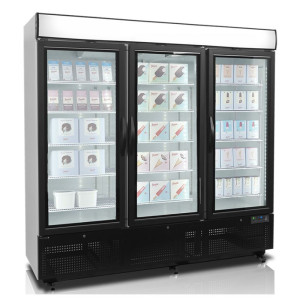 Vitrine Sügavkülmik 1657 L TEFCOLD - 3 Klaasust - Valge