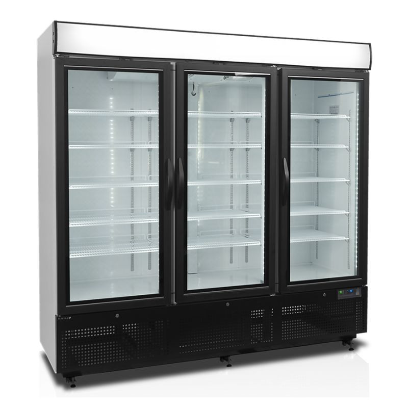 Vitrine Sügavkülmik 1657 L TEFCOLD - 3 Klaasust - Valge