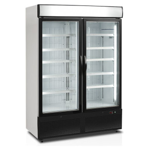 Valge vertikaalne sügavkülmik - 2 klaasust - 930 L TEFCOLD | Fourniresto