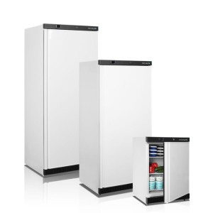 Valge positiivne külmkapp - 420L TEFCOLD: Toidu optimaalne säilitamine elegantses ruumis