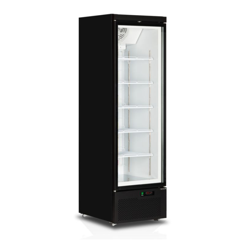 TEFCOLD Must Sügavkülm Vitrine - 1 Klaasuks - 390L: Külmutatud toodete optimaalne esitlus ja madal energiatarve TEFCOLD Must Sügavkülm Vitrine - 1 Klaasuks - 390L: Külmutatud toodete optimaalne esitlus ja madal energiatarve