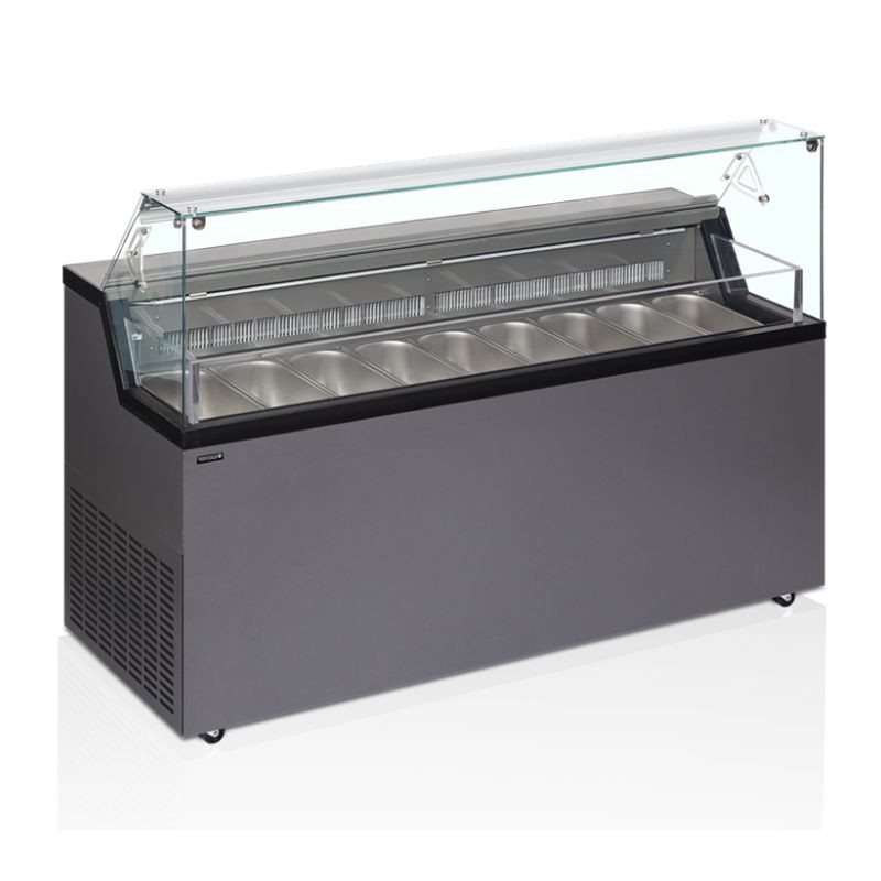 Jäätisekapp teeninduskaanega - TEFCOLD Mirabella 9, 9 x 5 L - Optimaalne mahutavus teie jäätistele Jäätisekapp teeninduskaanega - TEFCOLD Mirabella 9, 9 x 5 L - Optimaalne mahutavus teie jäätistele