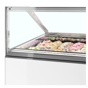 Ventileeritud klaasvitriin sirge esiküljega - 20 x 5 L | TEFCOLD MILLENNIUM ST20