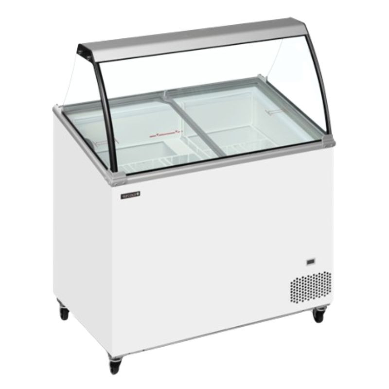 Chest Freezer with Curved Glass - 230 L, TEFCOLD | Professional features and attractive design Chest Freezer with Curved Glass - 230 L, TEFCOLD | Professional features and attractive design