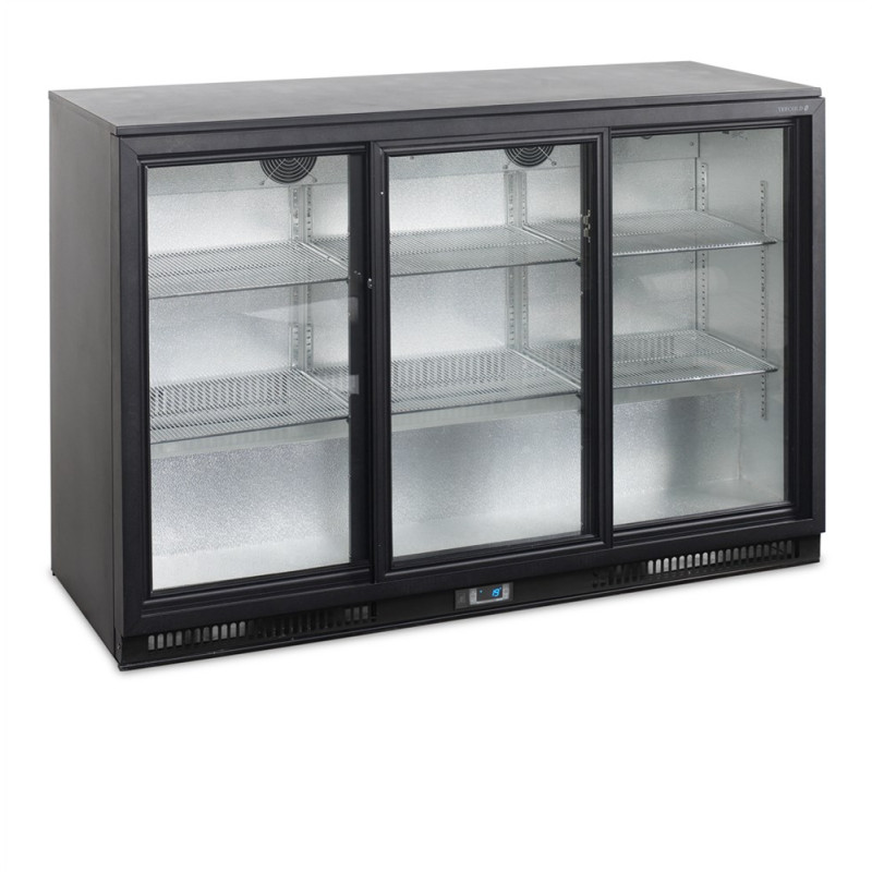 Arrière-Bar Réfrigéré 3 Portes Vitrées - Stockage 288 L | TEFCOLD Arrière-Bar Réfrigéré 3 Portes Vitrées - Stockage 288 L | TEFCOLD