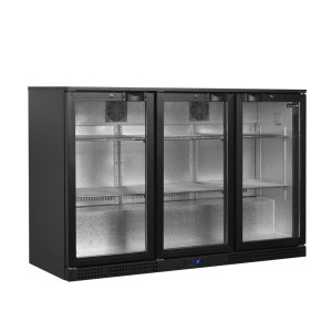 Tagumine Baar Jahutatud 3 Klaasist Ustega Kapp - 288 L | TEFCOLD