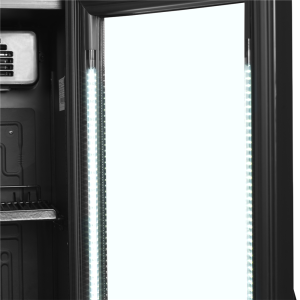 Must klaasustega joogijahuti 114 L TEFCOLD LED