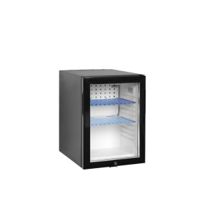 Mini Frigo Bar TEFCOLD Must 34 L - Klaasuksega - Kompressor