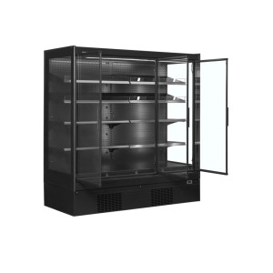 Must 3-ukseline 1160 L TEFCOLD supermarketi külmik - energiasäästlik ja avar