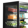 Must 3-ukseline 1160 L TEFCOLD supermarketi külmik - energiasäästlik ja avar