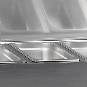 Saladette Inox TEFCOLD - Staatiline - 5 GN 1/4