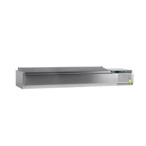 Saladette lauale TEFCOLD - Roostevabast terasest kaas - 8 GN 1/3