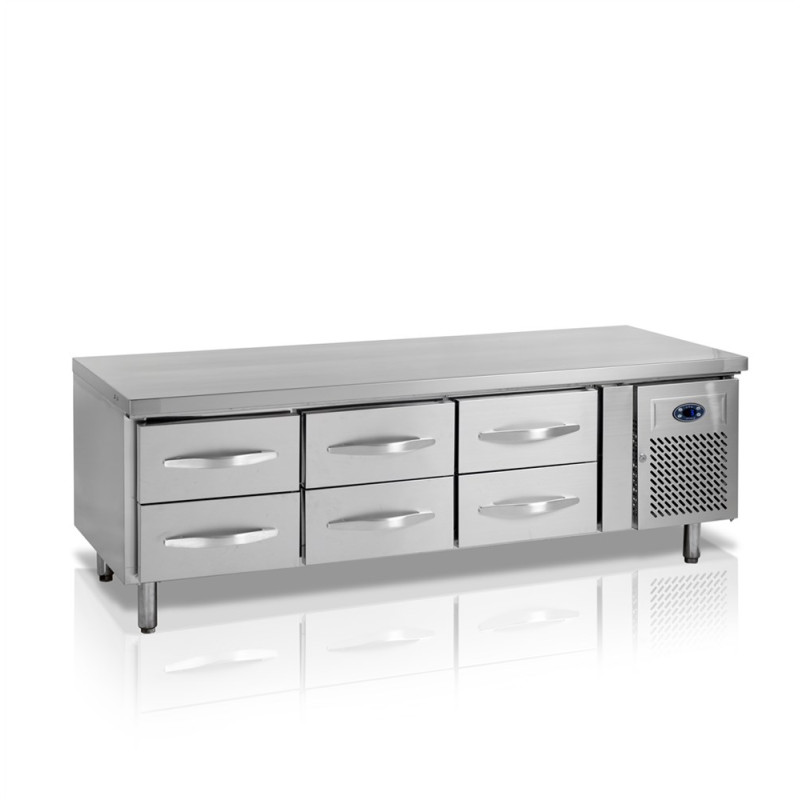 Positive Refrigerated Table GN 1/1 - 262 L - 6 Drawers TEFCOLD, Performance and Practicality Positive Refrigerated Table GN 1/1 - 262 L - 6 Drawers TEFCOLD, Performance and Practicality