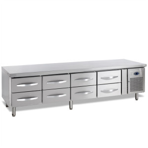 Positiivne GN1/1 külmlaud - 350 L, 8 sahtlit TEFCOLD