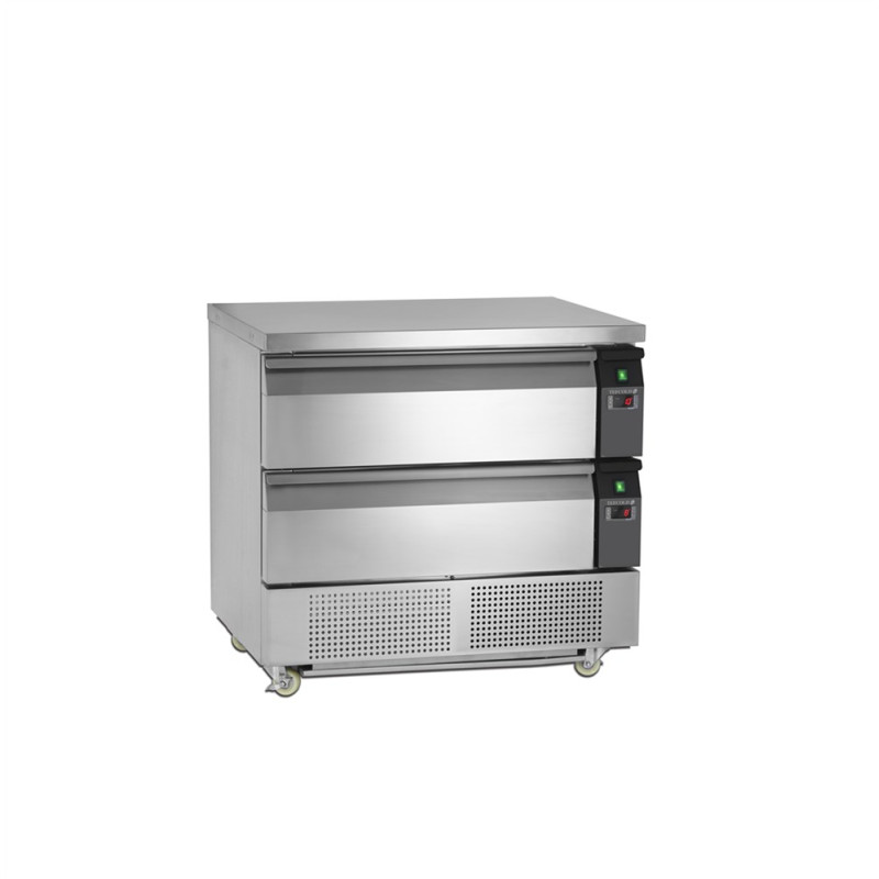 Table réfrigérée positive TEFCOLD GN 2/1 - 102 L - 2 tiroirs Table réfrigérée positive TEFCOLD GN 2/1 - 102 L - 2 tiroirs