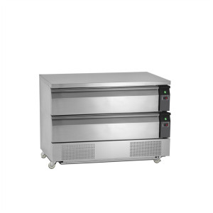 Positiivne alajaotusega GN 2/1 külmlaud - 154 L - 2 sahtlit | TEFCOLD