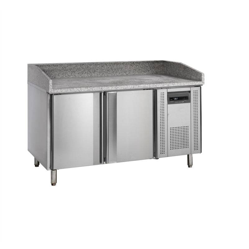 Table à Pizza Inox TEFCOLD - 400x600mm - 2 Portes - Haute Qualité Table à Pizza Inox TEFCOLD - 400x600mm - 2 Portes - Haute Qualité
