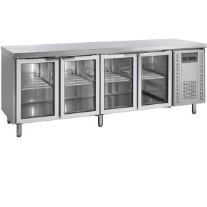 Roostevabast terasest külmlaud - 4 klaasustega GN 1/1 - TEFCOLD CK7410G