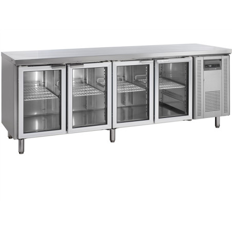Roostevabast terasest külmlaud - 4 klaasustega GN 1/1 - TEFCOLD CK7410G
