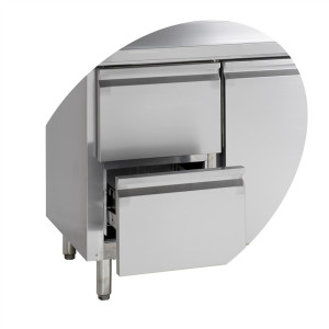 Suupistete letikülmik tagapaneeliga - 4 ust - 460 L TEFCOLD Suupistete letikülmik 4 ust - 460 L