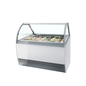 Ventileeritud klaasvitrine - Kumer esikülg - TEFCOLD