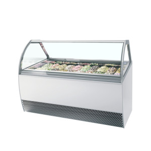 Vitrine à Glace Ventilé Façade Bombée - 20 x 5L TEFCOLD: Mettez vos glaces en valeur