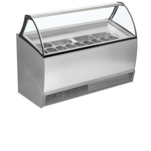 Ventileeritud klaasvitriin 13x5L TEFCOLD Bermuda RV13 - Ühtlane temperatuur, kuumutatud klaas, LED-valgustus, hoiuruum all | F