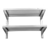 Roostevabast terasest seinariiul hammaslattidel 2 taset - L 800 x S 400 mm - Dynasteel