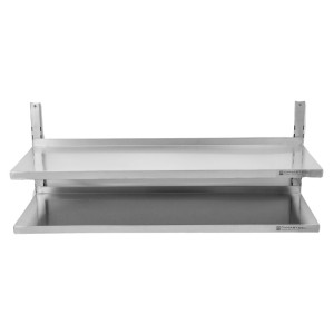 Roostevabast terasest seinariiul hammaslattidel 2 taset - L 1200 x S 400 mm - Dynasteel