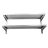 Roostevabast terasest seinariiul hammaslattidel 2 taset - L 1200 x S 400 mm - Dynasteel
