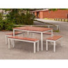Välitingimustes kasutatav pähkli imitatsiooniga puidust pink 1050 mm Gopak CK814